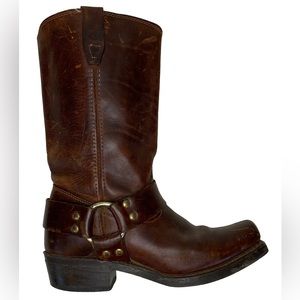 Brown Leather Durango Harness Boots